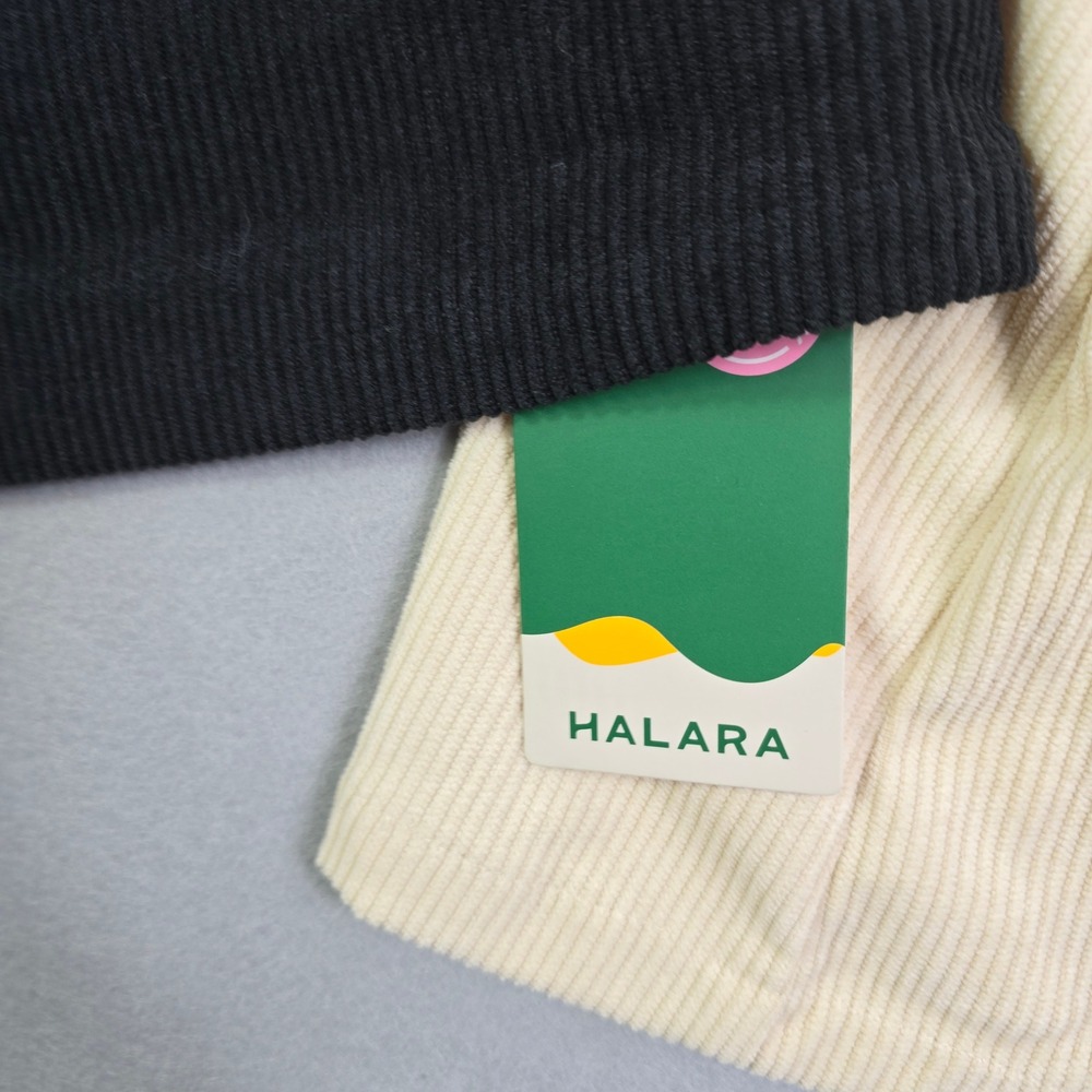 Halara Corduroy Skort Lot of 2 Womens Small Black Cream Ribbed Mini Skirt Shorts - Picture 2 of 9